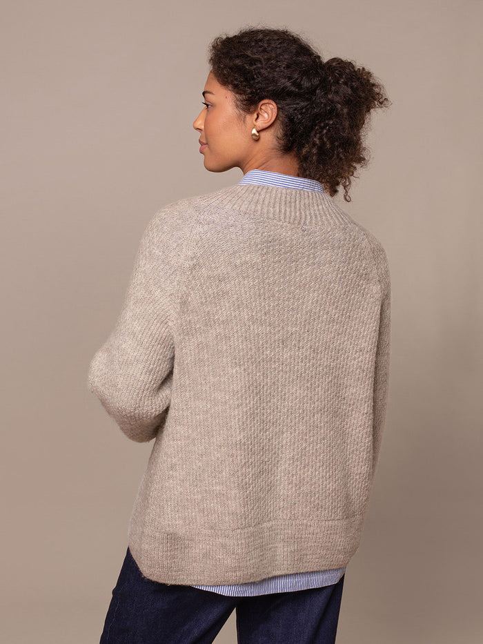 British Wool Moss Stitch Cardigan