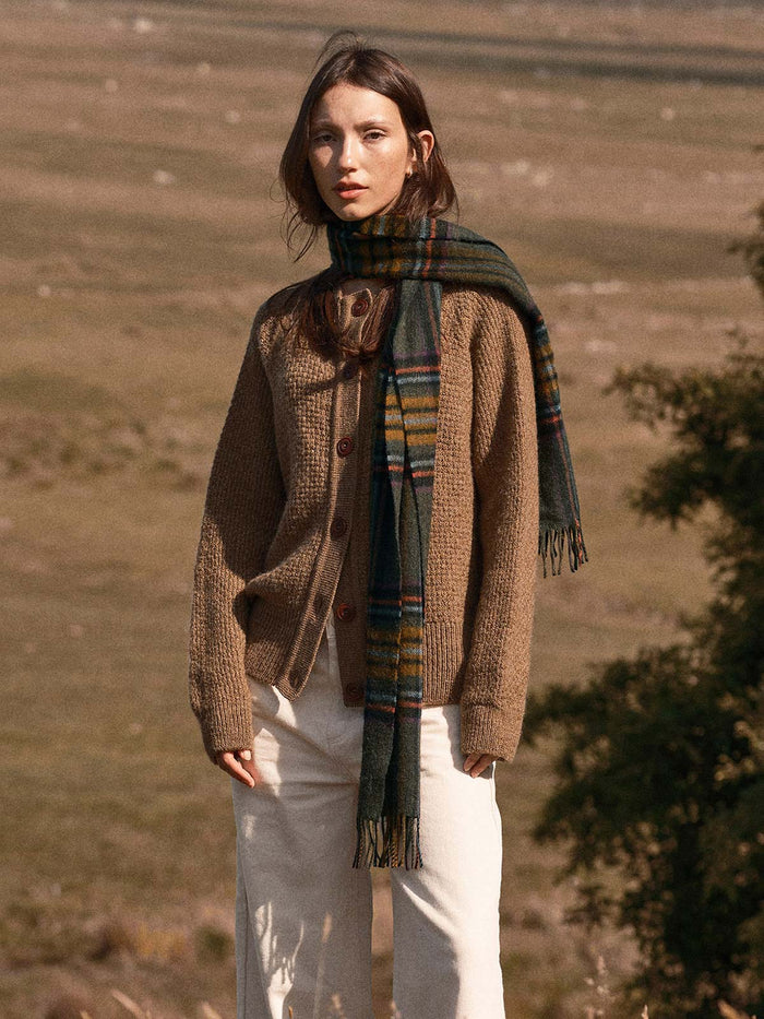 British Wool Moss Stitch Cardigan