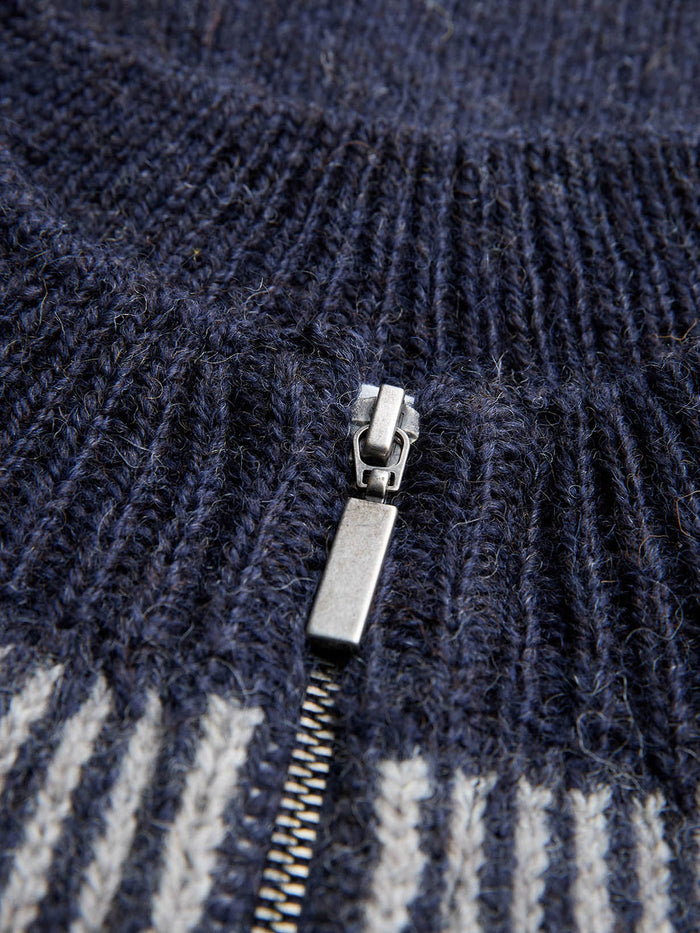 British Wool Yoke Stitch Cardigan