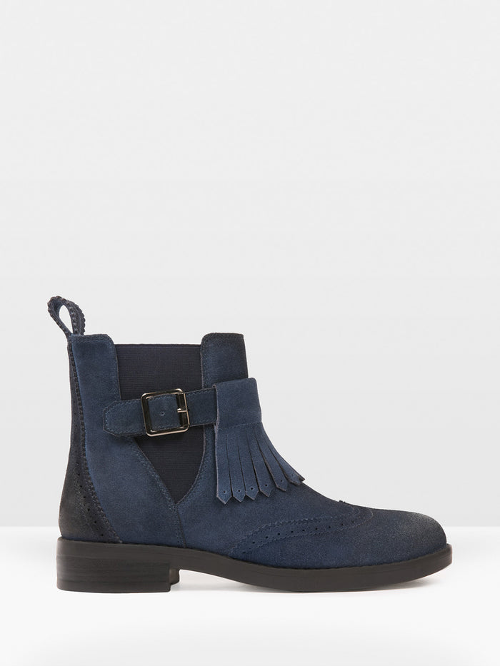 Brogued Strap Detail Chelsea Boots