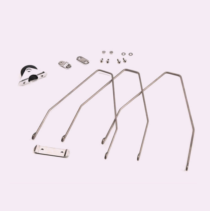 Brompton Mudguard stay set incl roller + fittings L version Ti (rear)