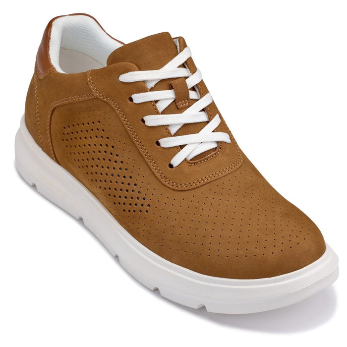 Brown Lightweight Casual Walkers - 2.6 Inches Taller - SARTORO