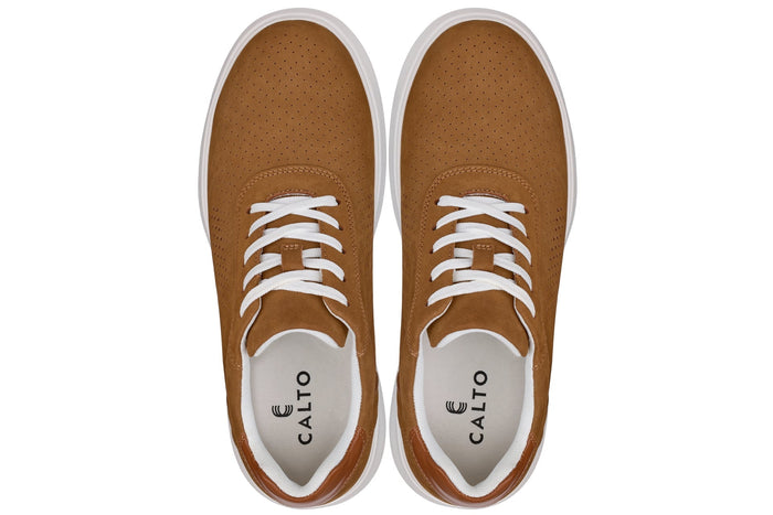 Brown Lightweight Casual Walkers - 2.6 Inches Taller - SARTORO