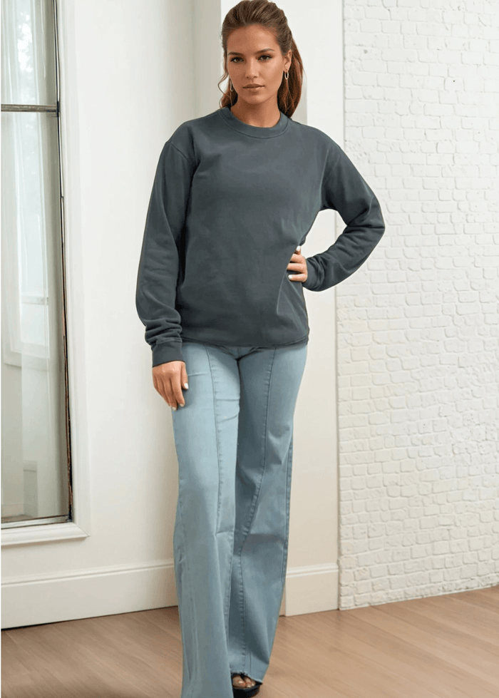 Brynlee Heavyweight Crew Neck Fleece Sweatshirt - Comfort and Style Combined - RFE Marketing Ventures