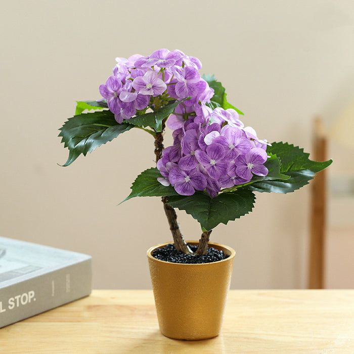 Bulk 11" Hydrangea Potted Plant Artificial Flowers in Pot Wholesale