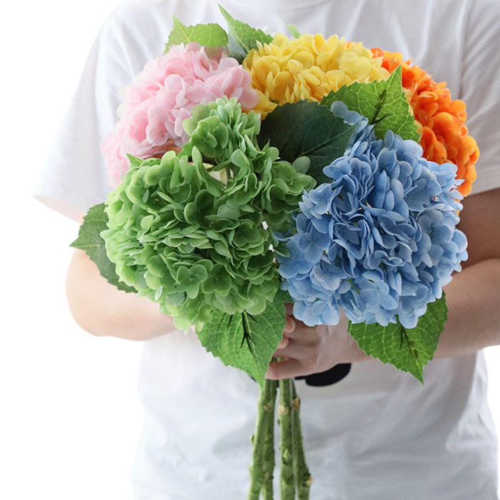 Bulk 2025 Upgraded 19" Real Touch Hydrangea Stems Perfect for Floral Arrangements Wholesale