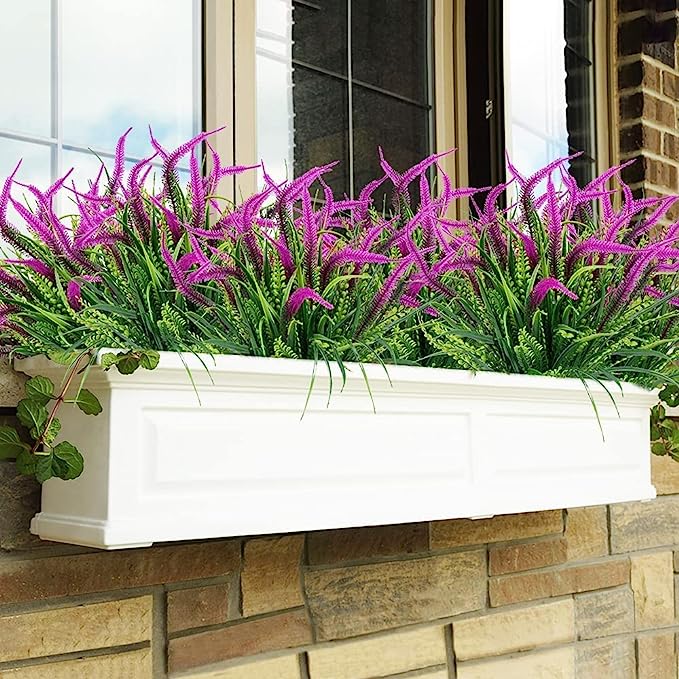 Bulk 8Pcs Setaria Bush Shrubs Artificial Plants Outdoors UV Resistant Plants Wholesale