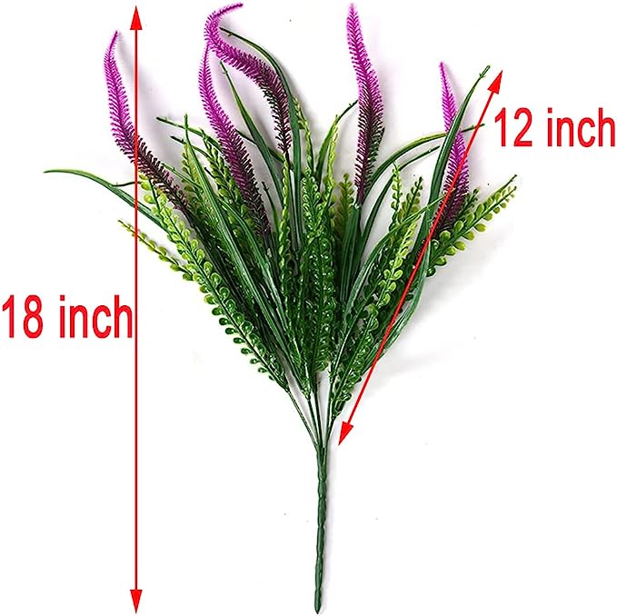 Bulk 8Pcs Setaria Bush Shrubs Artificial Plants Outdoors UV Resistant Plants Wholesale