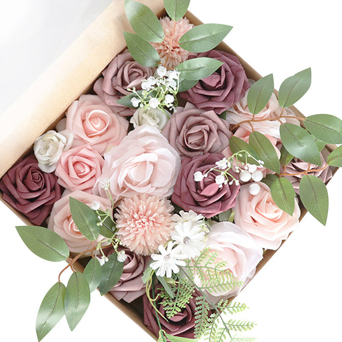 Bulk Artificial Flowers Wedding Faux Flowers Dusty Purple for Crafts Wholesale