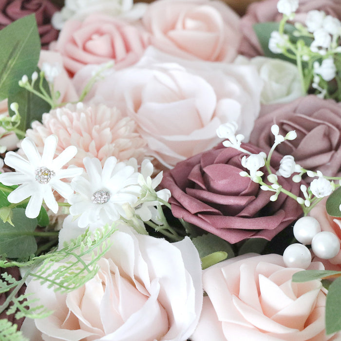 Bulk Artificial Flowers Wedding Faux Flowers Dusty Purple for Crafts Wholesale