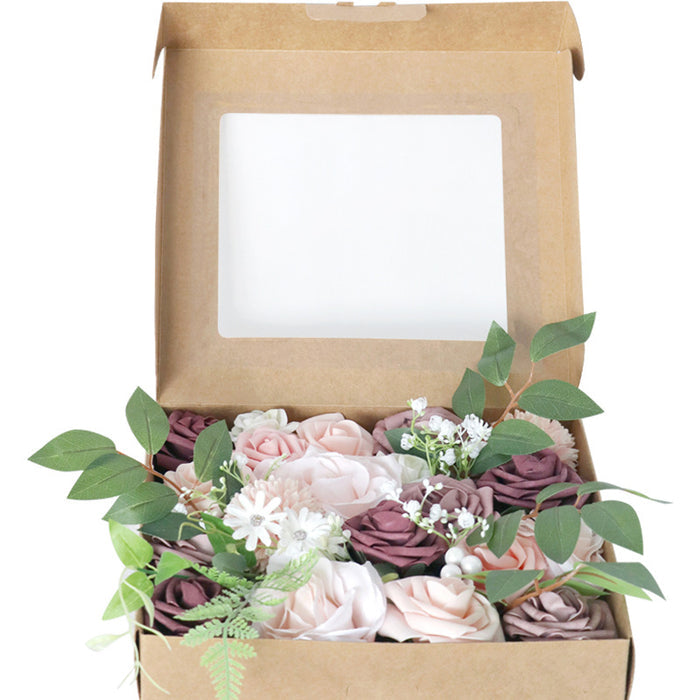 Bulk Artificial Flowers Wedding Faux Flowers Dusty Purple for Crafts Wholesale