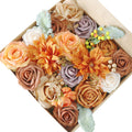 Bulk Artificial Flowers Wedding Faux Flowers Orange for Crafts Wholesale