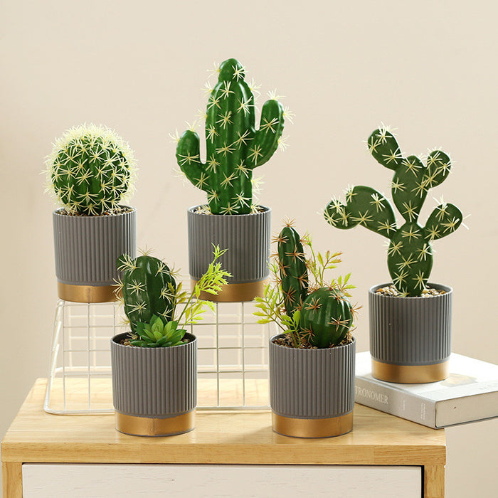 Bulk Artificial Potted Plants Cactus Bonsai Wholesale