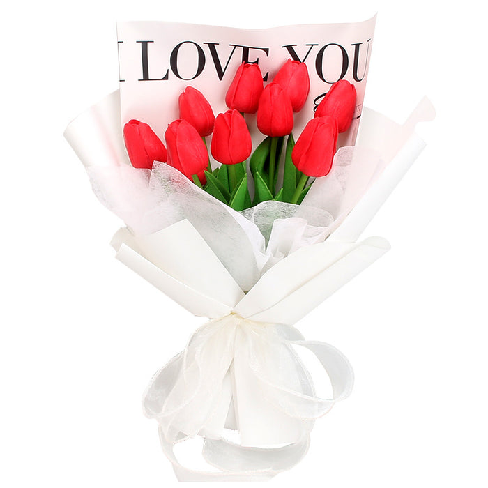 Bulk Artificial Tulips Flower Bouquet Gifts for Her Wholesale