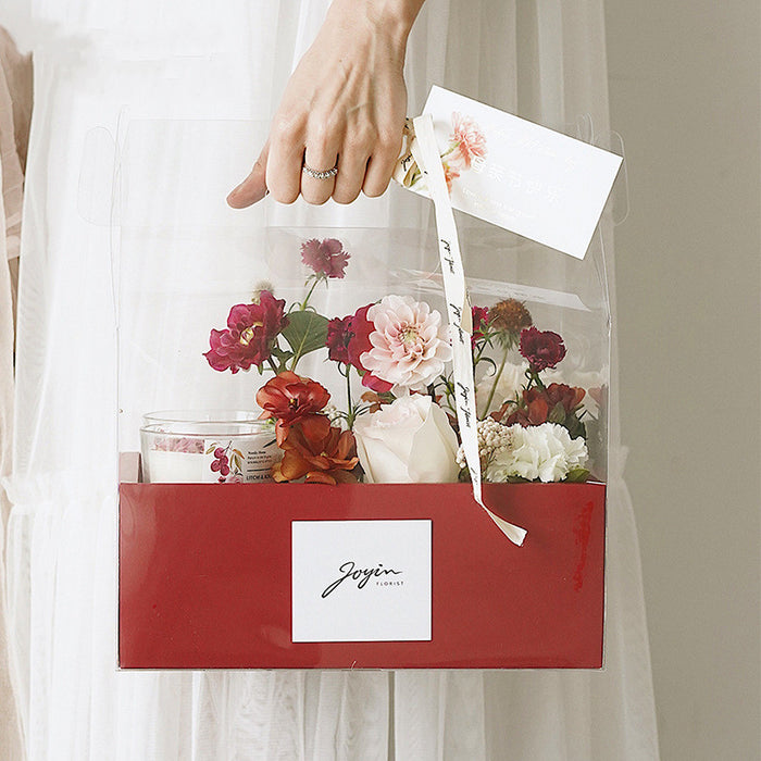 Bulk Flower Gifts Handle Box Two compartments DIY Gift Box Wholesale