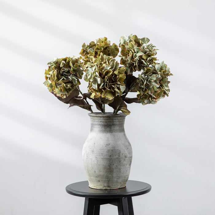 Bulk Wabi-Sabi Sage Green Hydrangea Stems Silk Flowers Artificial Wholesale