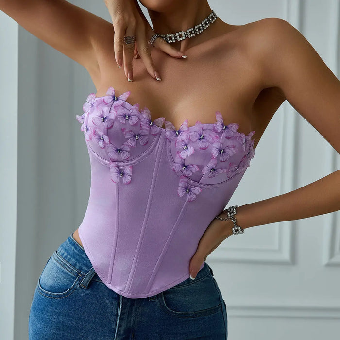 Butterfly Diamond Corset Top fashionnsio