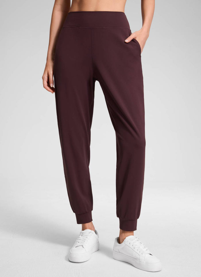 CRZ YOGA Women's Butterluxe Yoga High Rise Pocket Jogger 28" Ripe Plum