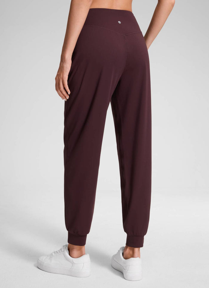 CRZ YOGA Women's Butterluxe Yoga High Rise Pocket Jogger 28" Ripe Plum