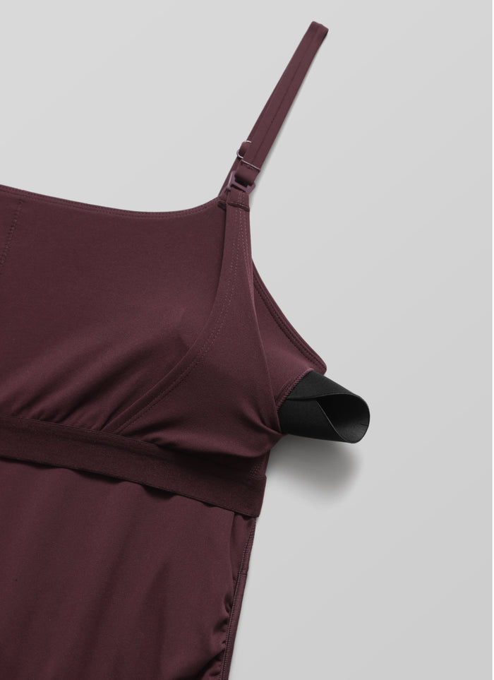 CRZ YOGA Women's Butterluxe Maternity Hip Length Clasps Nursing Tank Ripe Plum