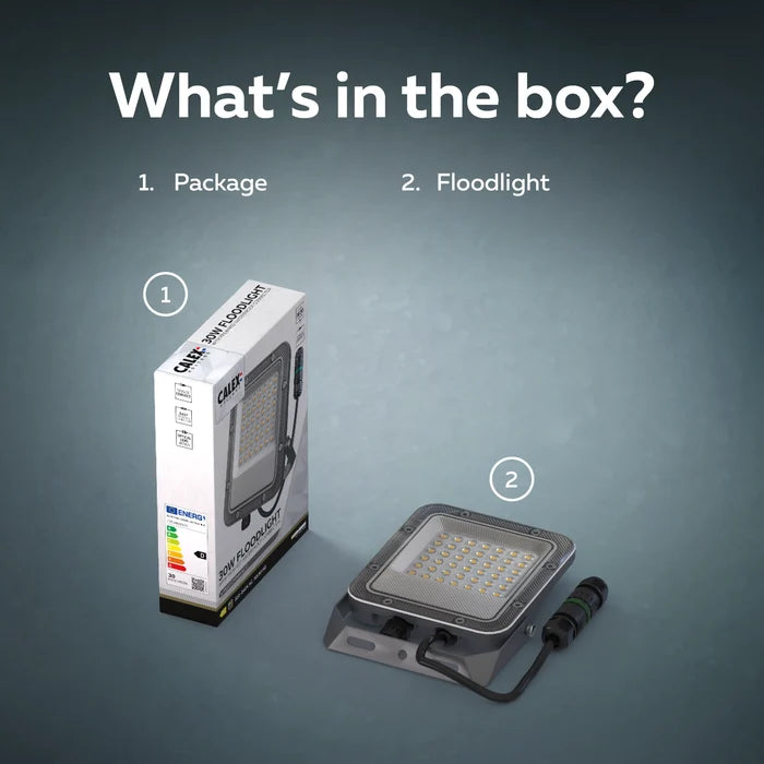 Calex LED Floodlight 30W - 4000K - IP65 - Grey