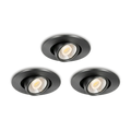 Calex Performance - LED Downlight - 3-Pack - 6W - 4CCT - IP65 - Black