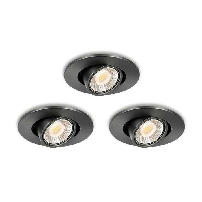 Calex Performance - LED Downlight - 3-Pack - 6W - 4CCT - IP65 - Black