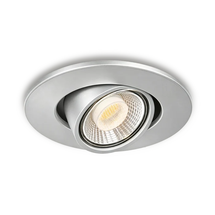 Calex Ultra-Thin Tiltable LED Downlight - 4CCT - Brushed Nickel