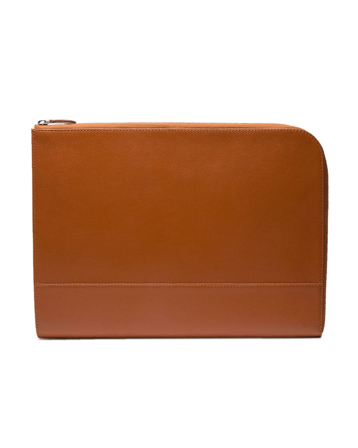 Capra Large Zip Pouch Tan