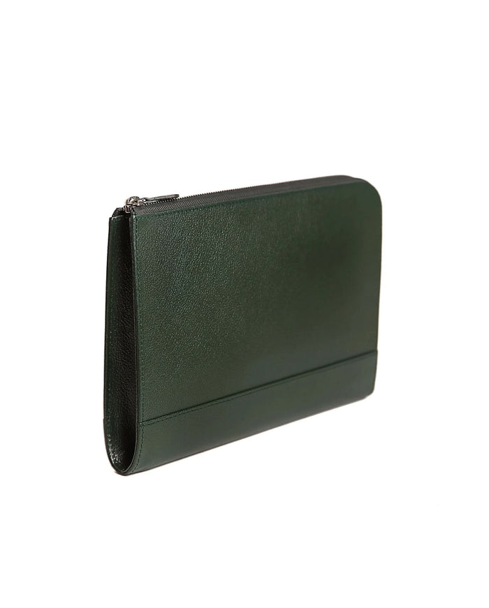 Capra Medium A5 & Ipad Zip Pouch Forest Green