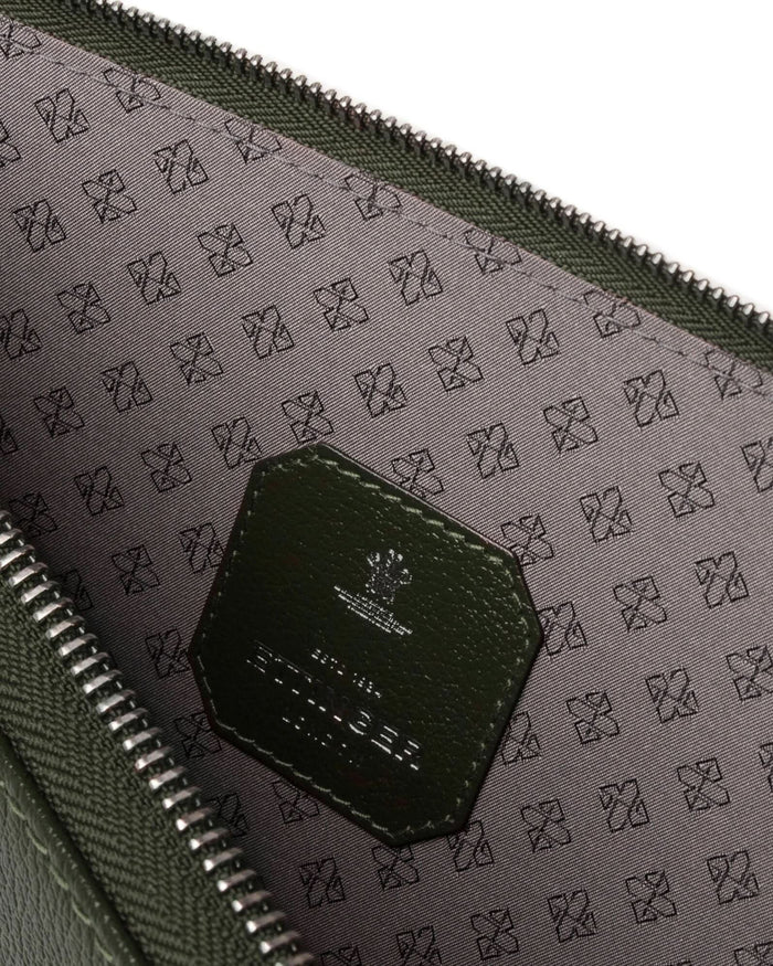 Capra Medium A5 & Ipad Zip Pouch Forest Green