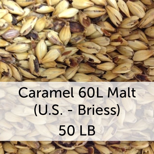 Grain - Caramel (Crystal) 60L Malt 50 LB Sack (US - Briess)