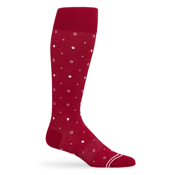 Cardinal Mixed Dots Dress Socks - SARTORO
