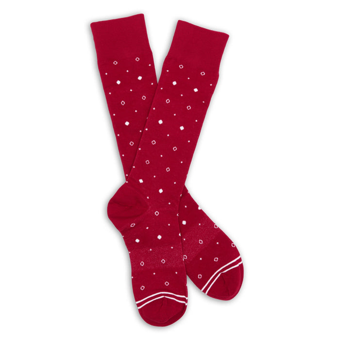 Cardinal Mixed Dots Dress Socks - SARTORO