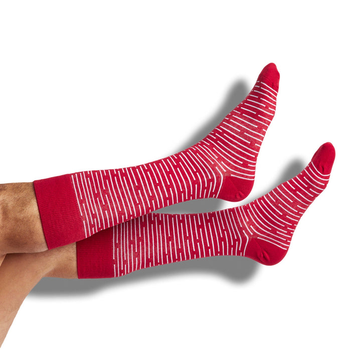 Cardinal / White Dress Socks 4 - Pack - SARTORO