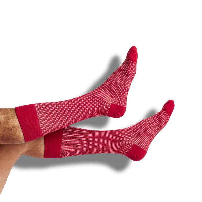 Cardinal / White Dress Socks 4 - Pack - SARTORO