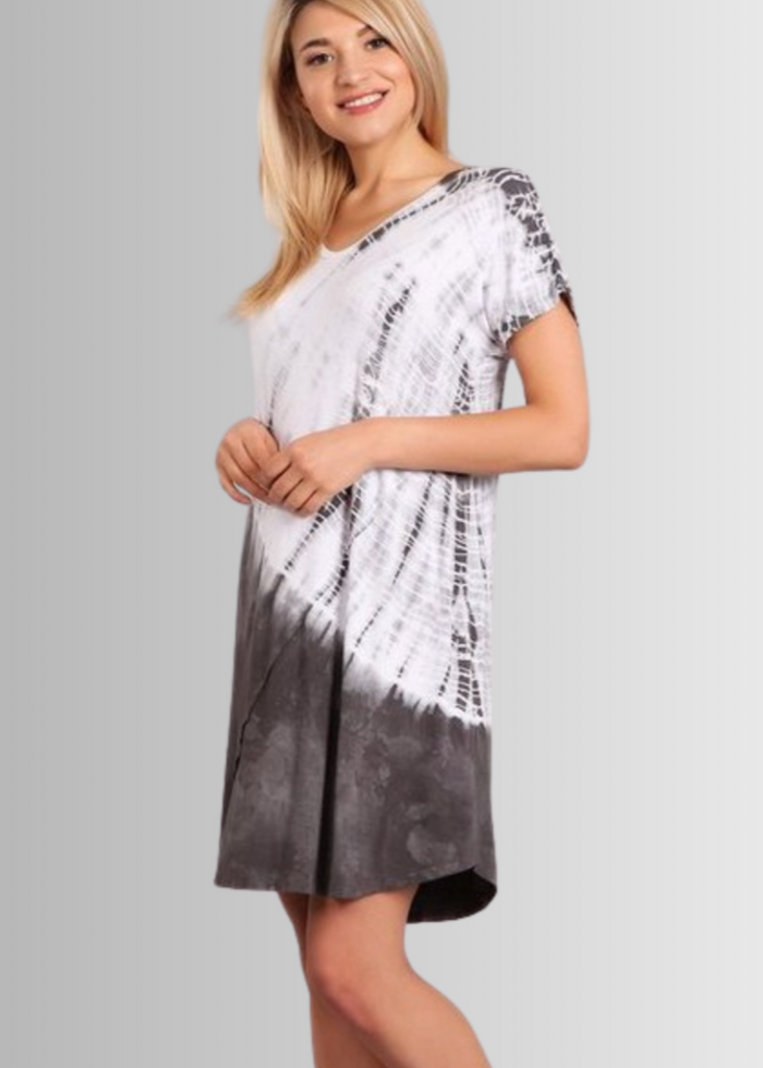 Casually Cool Grey Tie Dye Dress - RFE Marketing Ventures