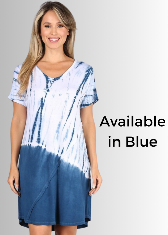 Casually Cool Grey Tie Dye Dress