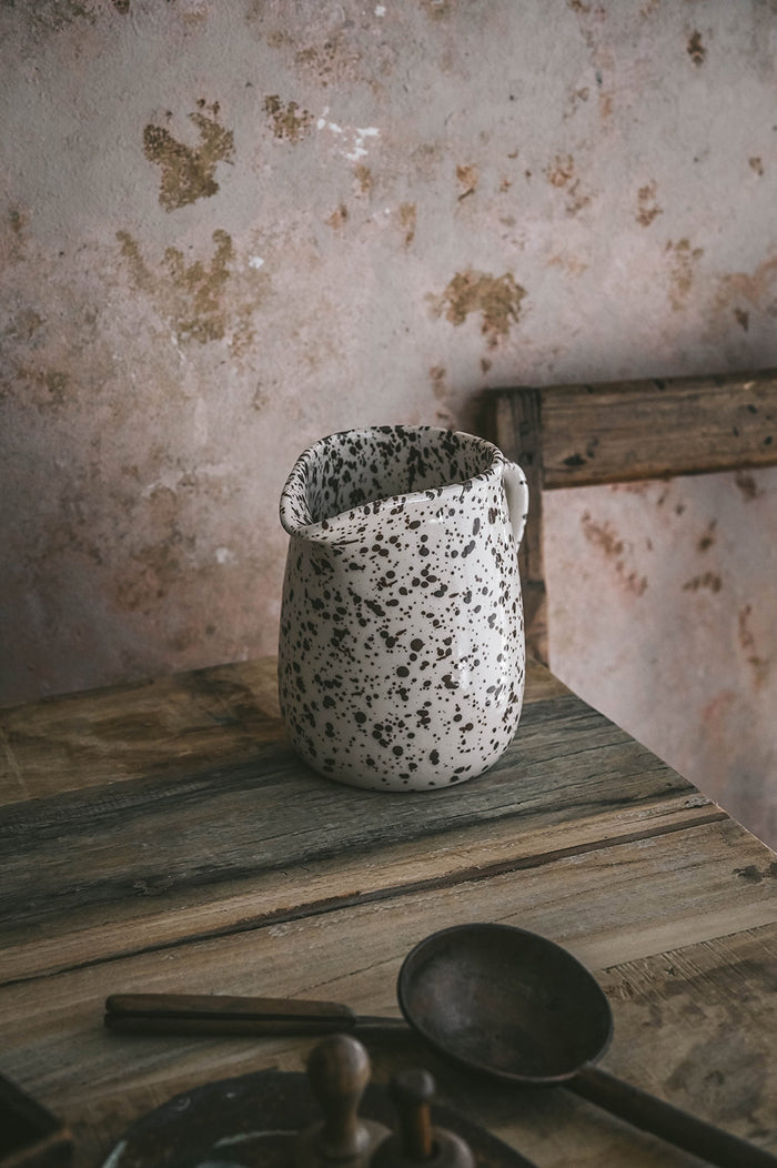 Ceramic Splatterware Pitcher