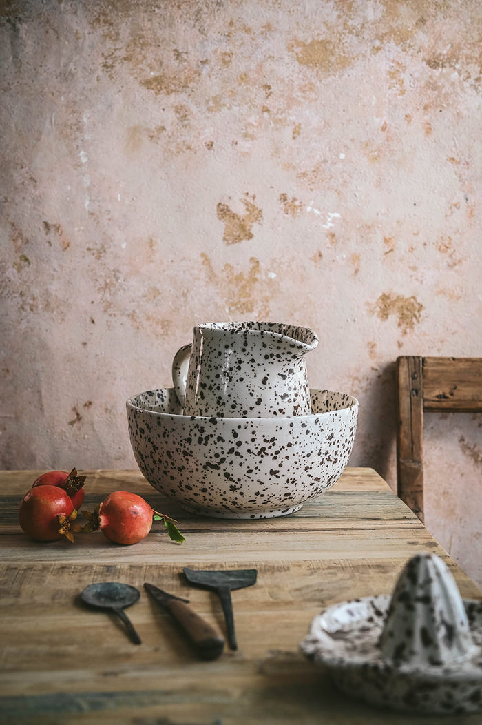 Ceramic Splatterware Pitcher