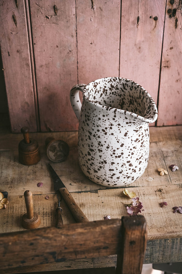 Ceramic Splatterware Pitcher