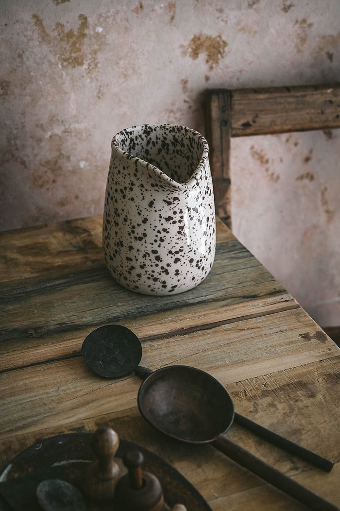 Ceramic Splatterware Pitcher