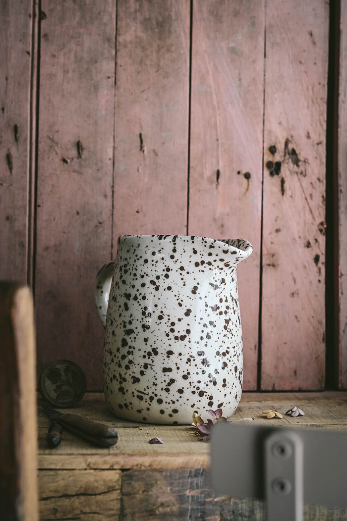 Ceramic Splatterware Pitcher