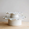 Ceramic Wave Pedestal Cake Stand