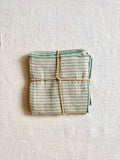Chandra Napkins - Blue Green Stripe - S/2