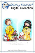 Christmas Choir Kids - Digital Stamp - Whimsy Stamps