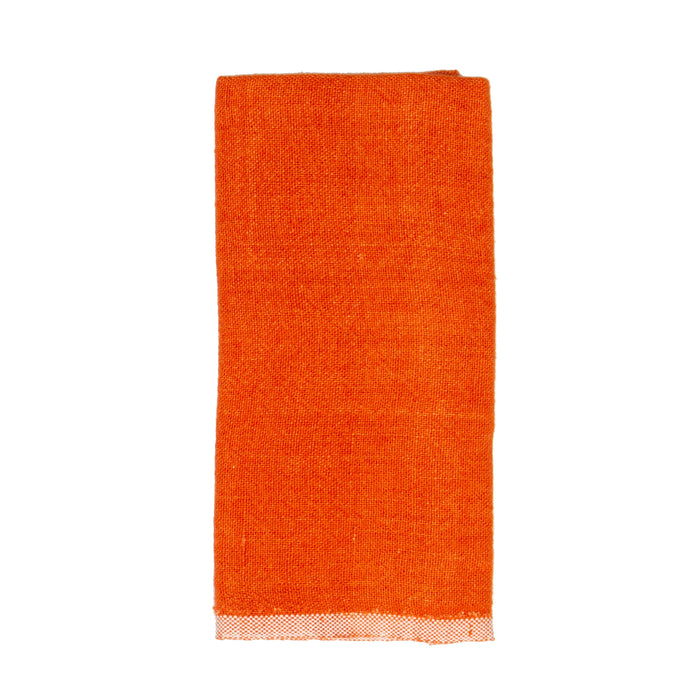 Chunky Linen Orange Towels 20x30 - Set of 2