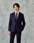 Churchill Suit Jacket Morse Code Flannel Navy