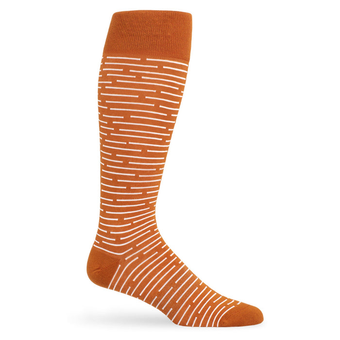 CiderOrange Broken Stripe Dress Socks - SARTORO