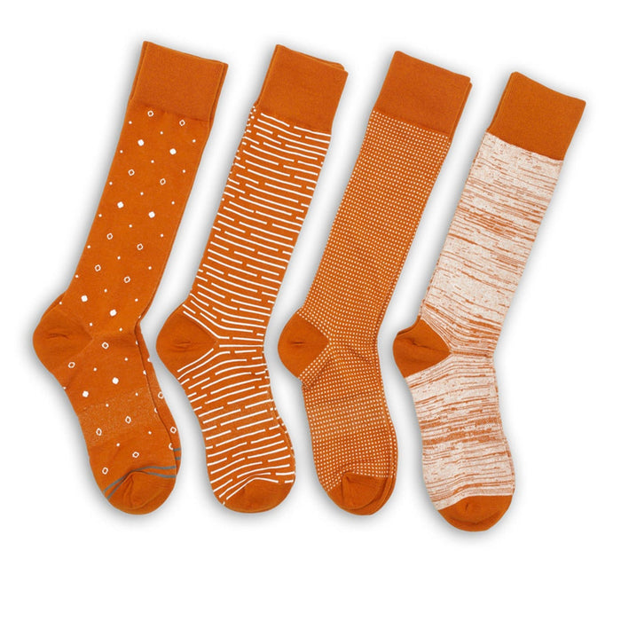 CiderOrange Dress Socks 4 Pack - SARTORO